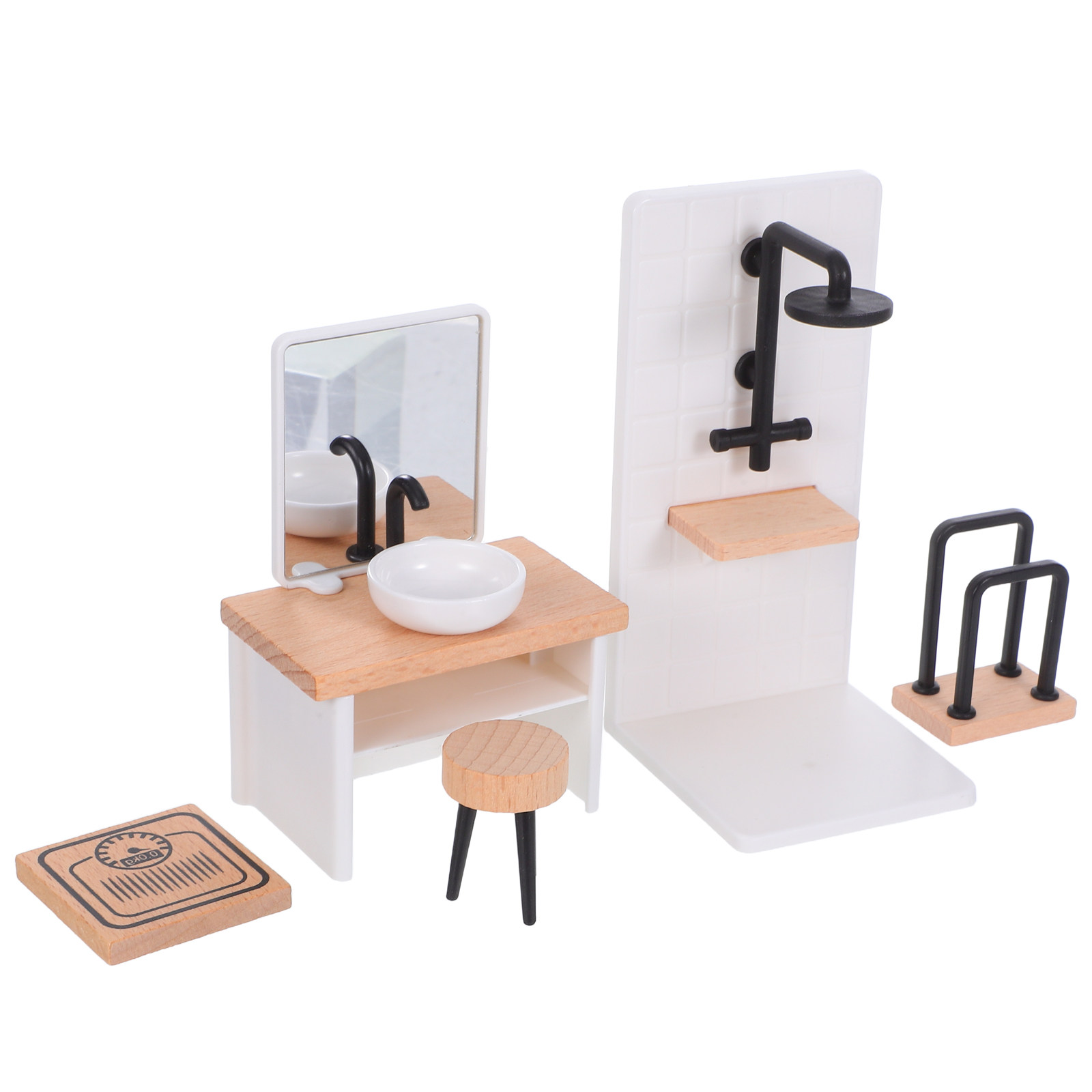 1Set Dollhouse Bathroom Decor: - Home Bathroom Scales ulasan dan harga