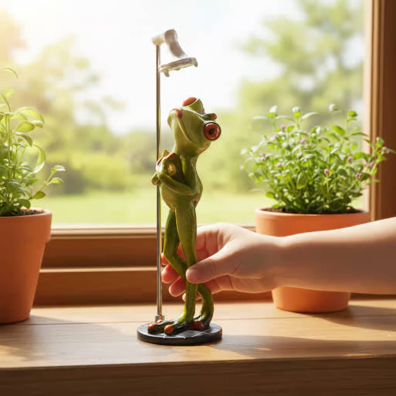 Showering Frog Figurine Novelt - Home For Bathroom ulasan dan harga