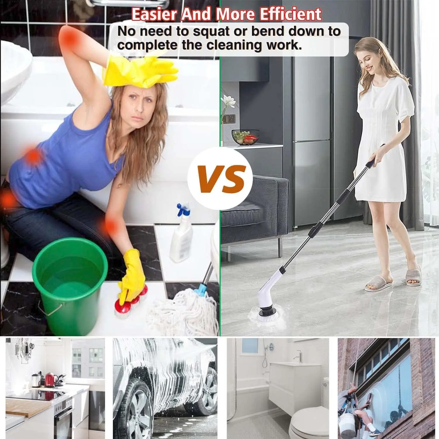 Cordless Electric Spin Scrubbe - Home Bathroom Products ulasan dan harga