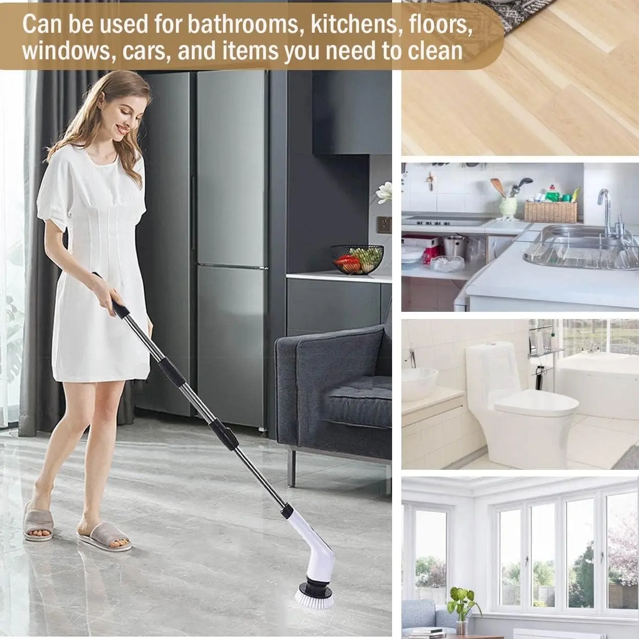 Cordless Electric Spin Scrubbe - Home Bathroom Products ulasan dan harga