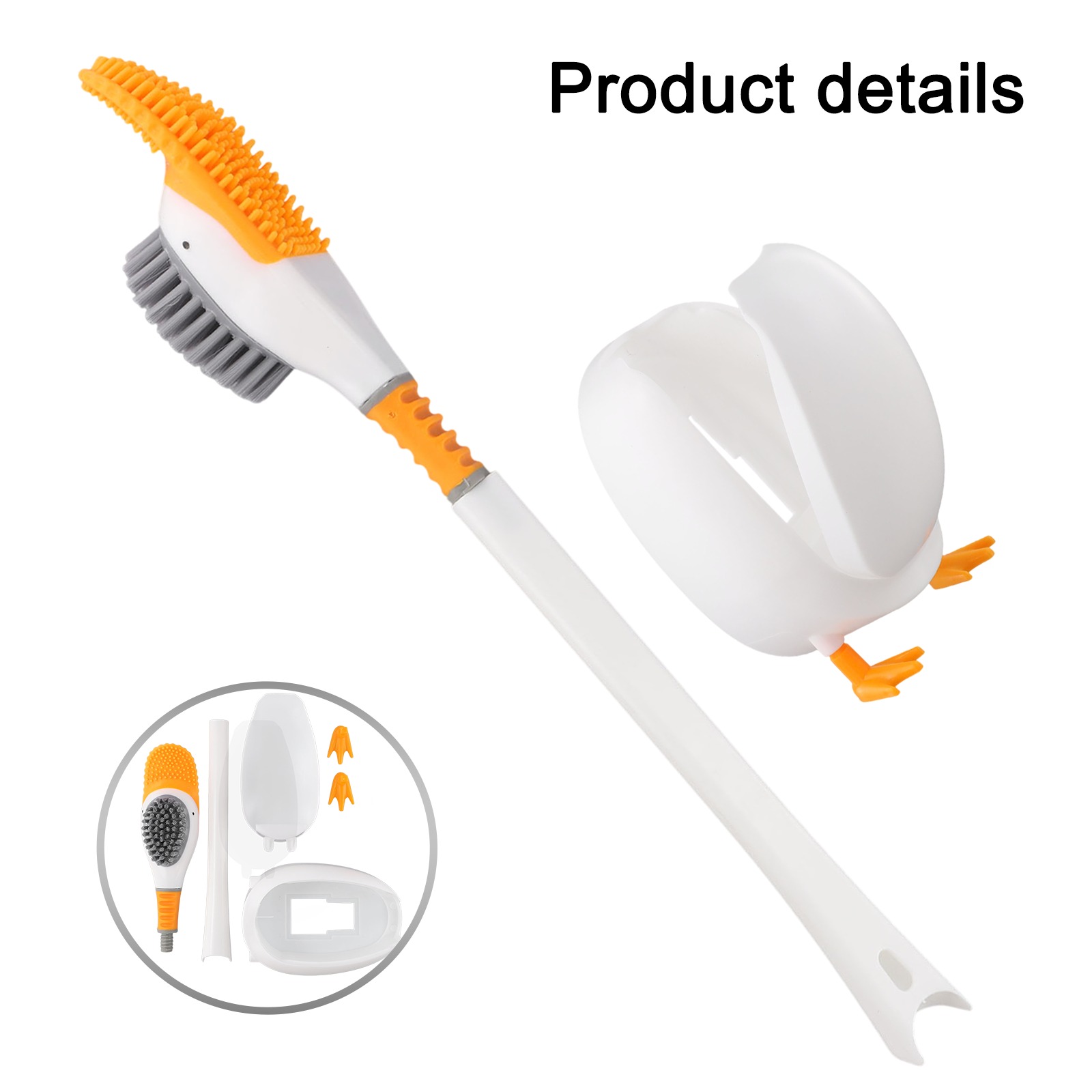 1PC Silicone Toilet Brush With - Home Bathroom Cleaning Kit ulasan dan harga