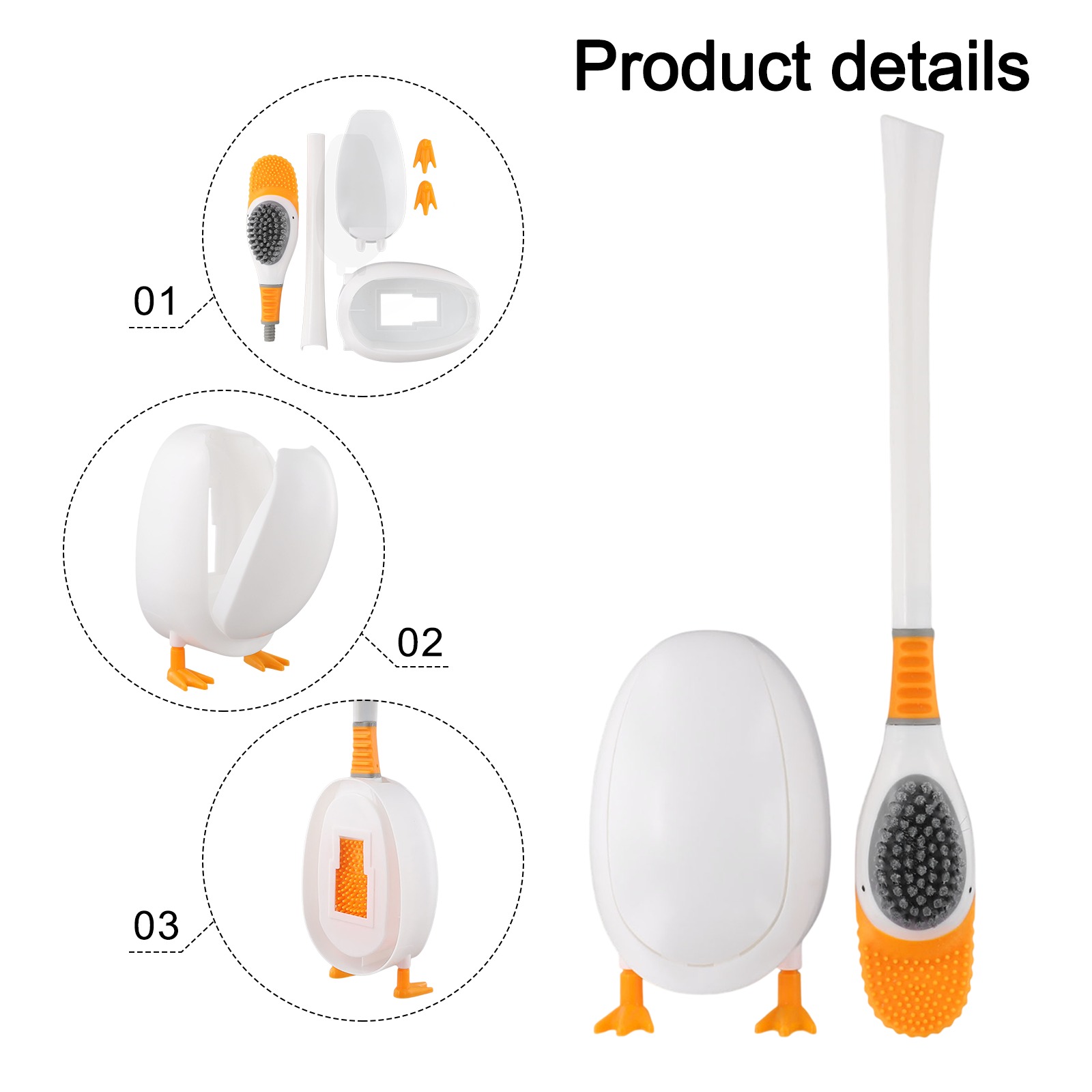 1PC Silicone Toilet Brush With - Home Bathroom Cleaning Kit ulasan dan harga