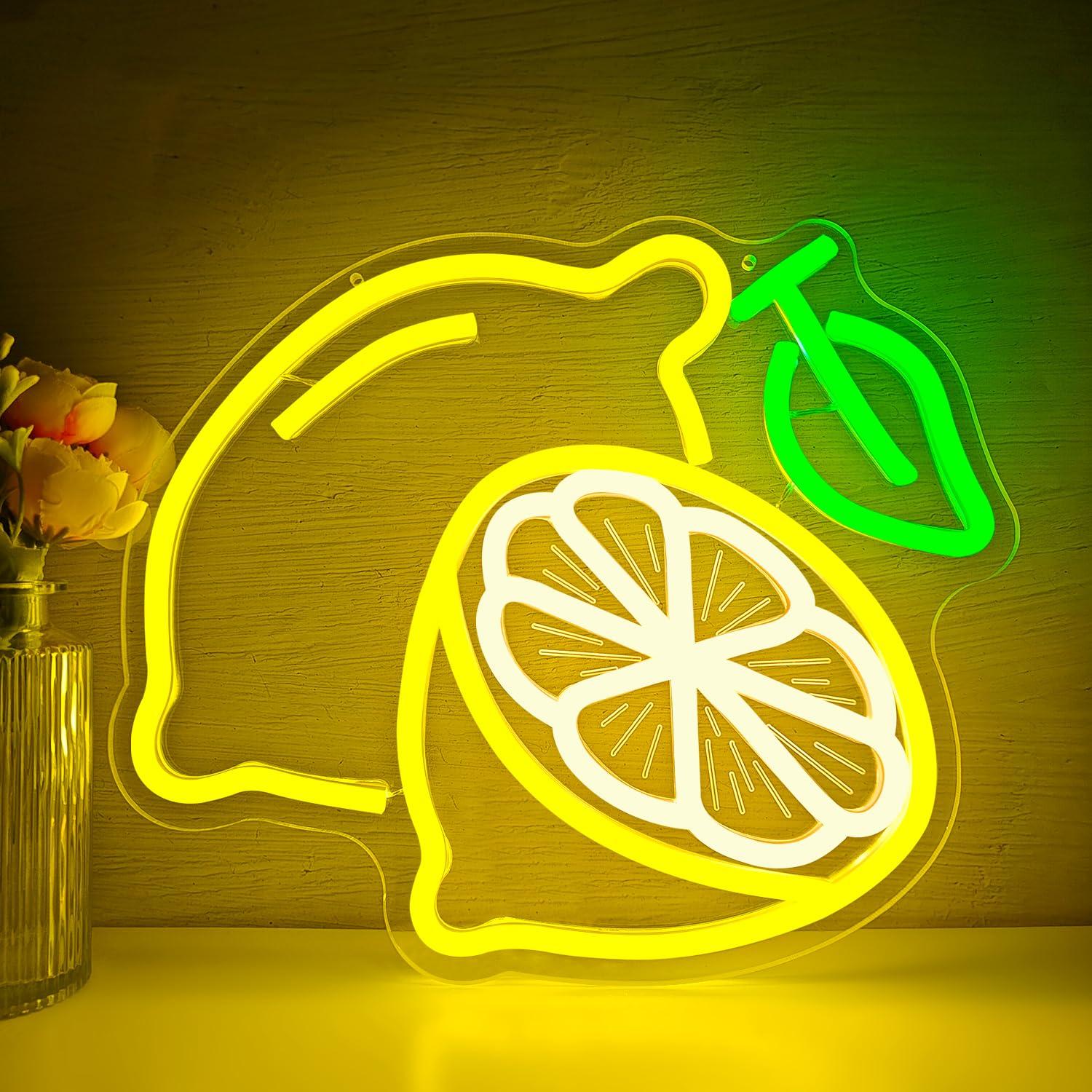 Lemon Neon Sign Dimmable LED L - Home For Bathroom ulasan dan harga