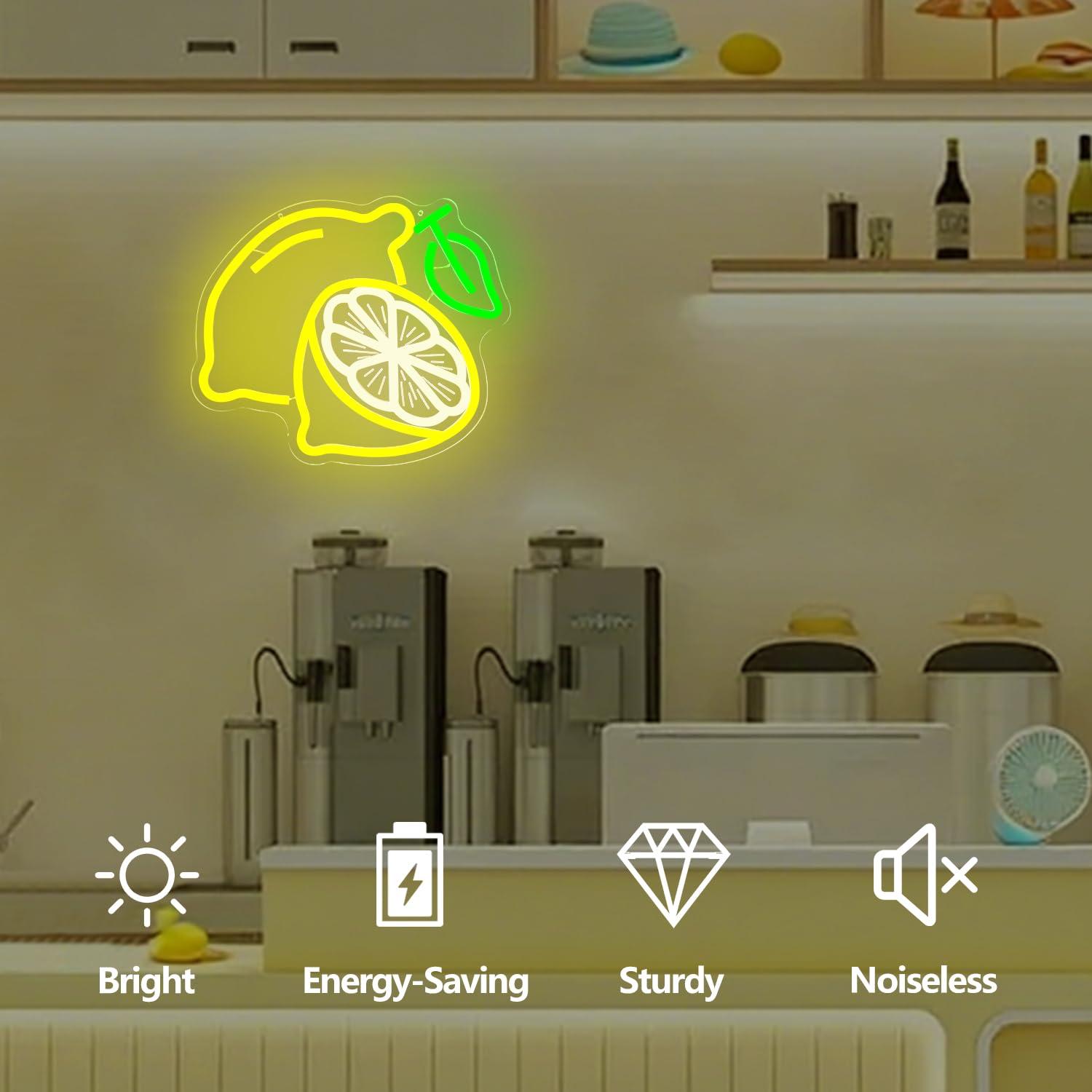 Lemon Neon Sign Dimmable LED L - Home For Bathroom ulasan dan harga