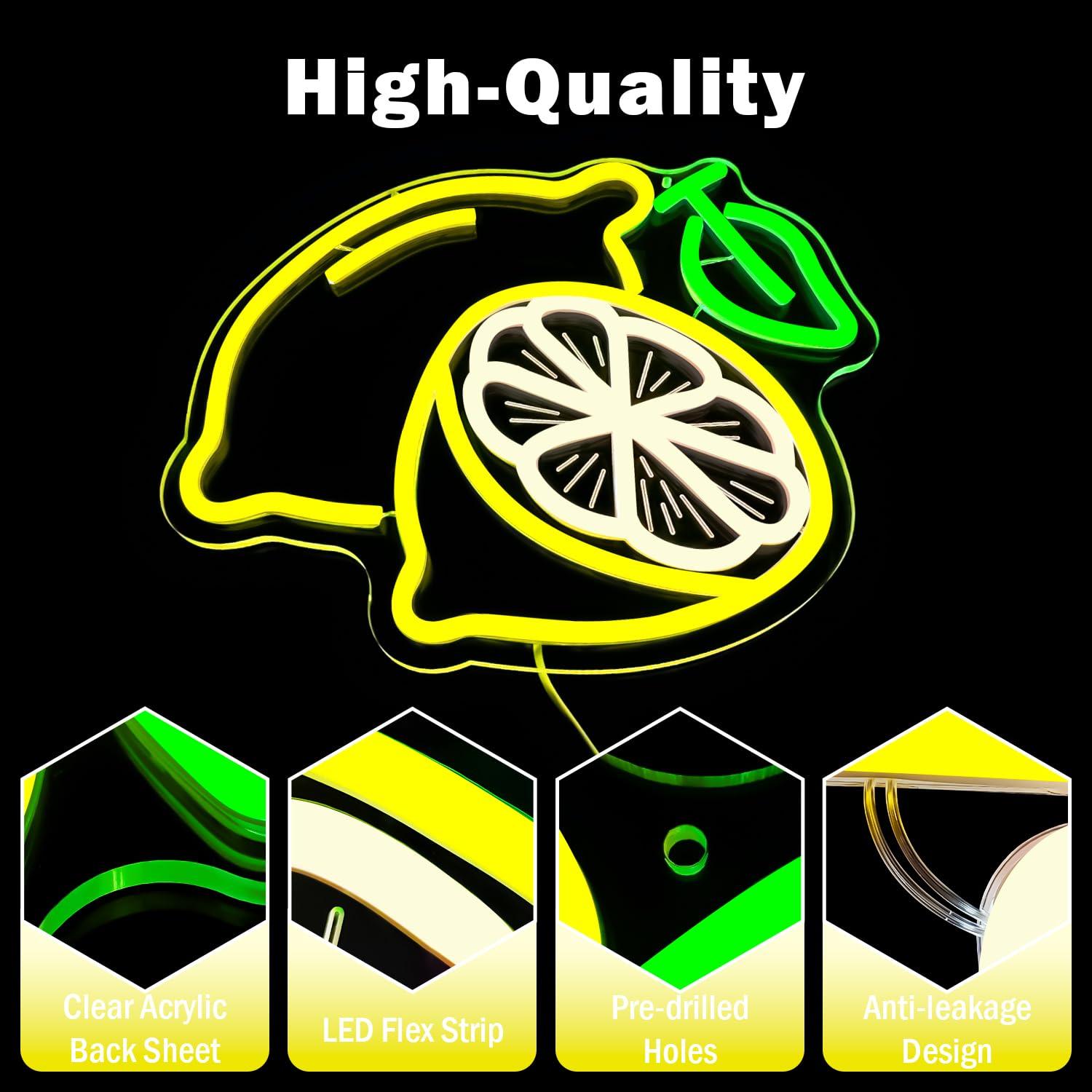 Lemon Neon Sign Dimmable LED L - Home For Bathroom ulasan dan harga