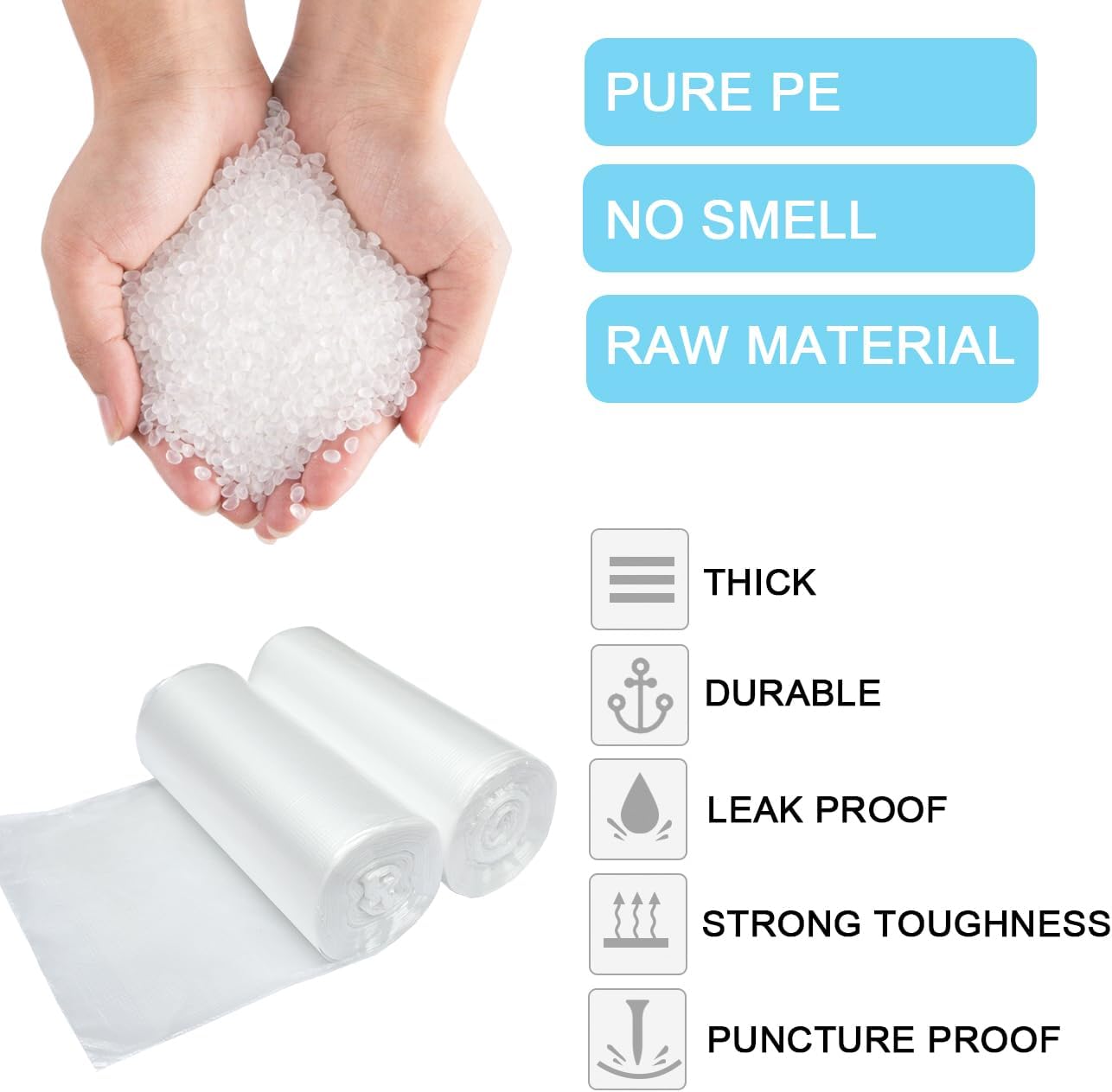 3 Gallon Clear Trash Bags, 100 - Home Bathroom Images ulasan dan harga