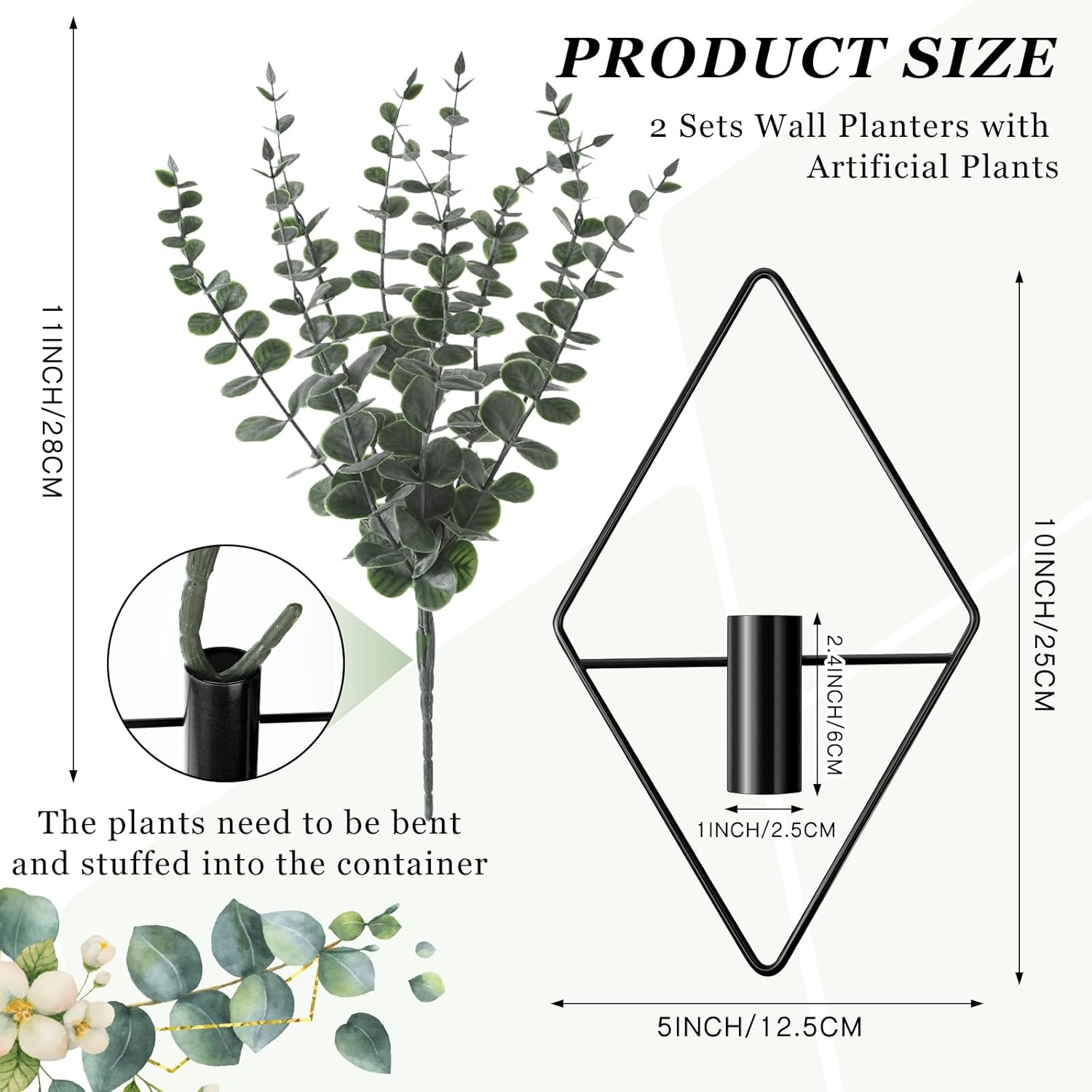 4 Pcs Geometric Hanging Plante - Home Bathroom Products ulasan dan harga