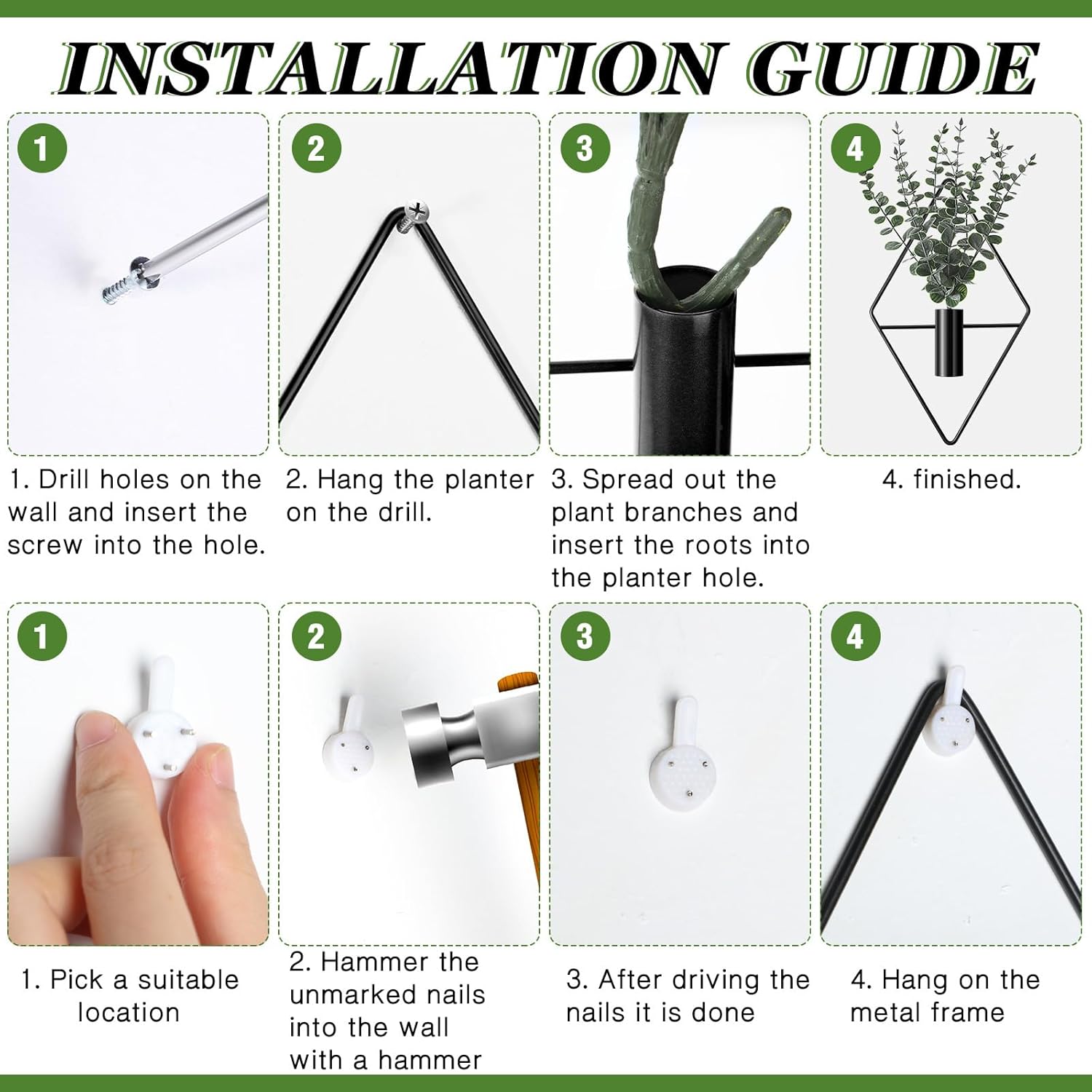 4 Pcs Geometric Hanging Plante - Home Bathroom Products ulasan dan harga