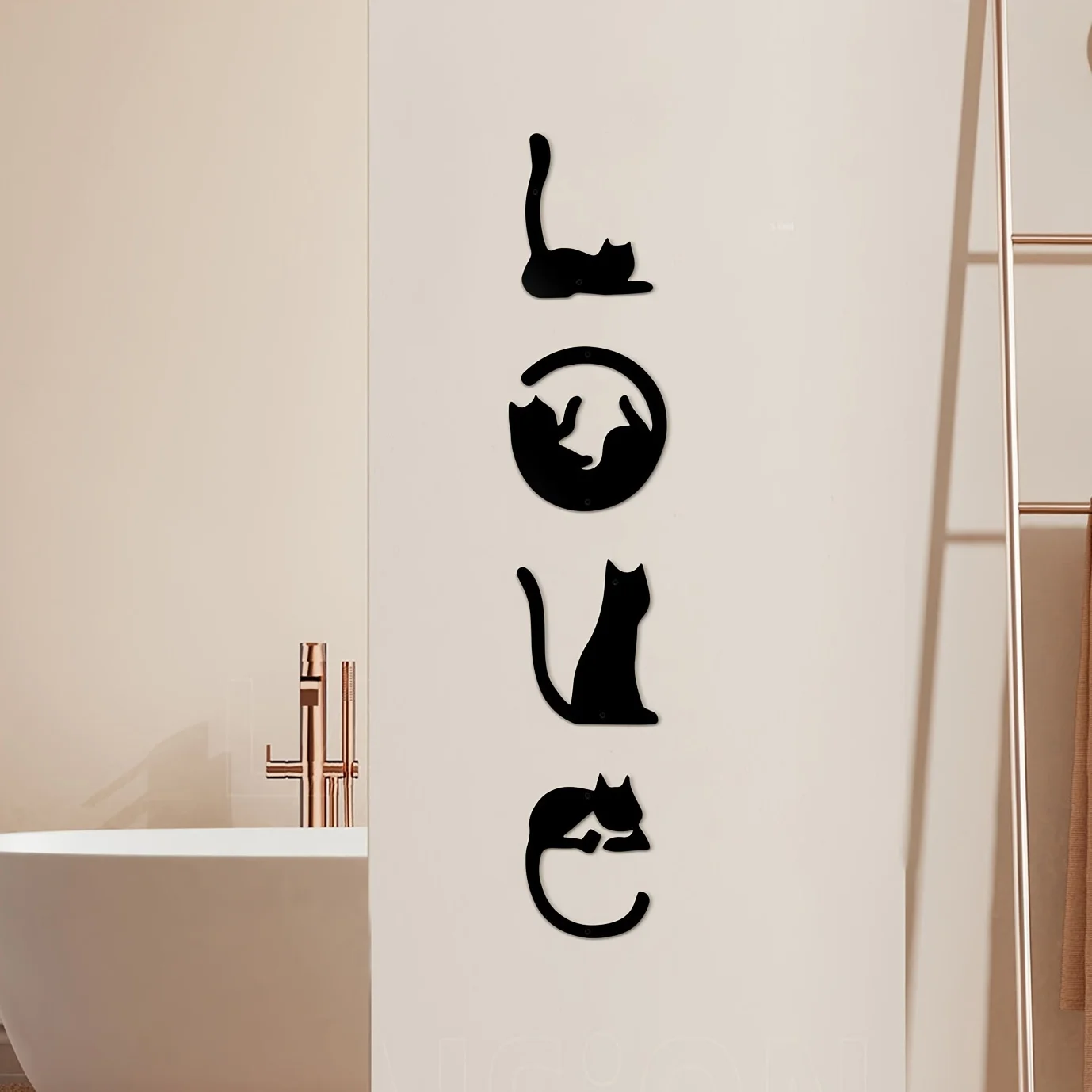 HelloYoung 4pcs/set Cute Cat M - Home Goods Bathroom ulasan dan harga
