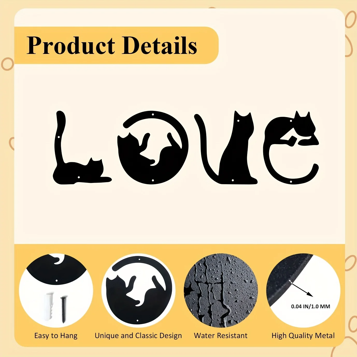 HelloYoung 4pcs/set Cute Cat M - Home Goods Bathroom ulasan dan harga