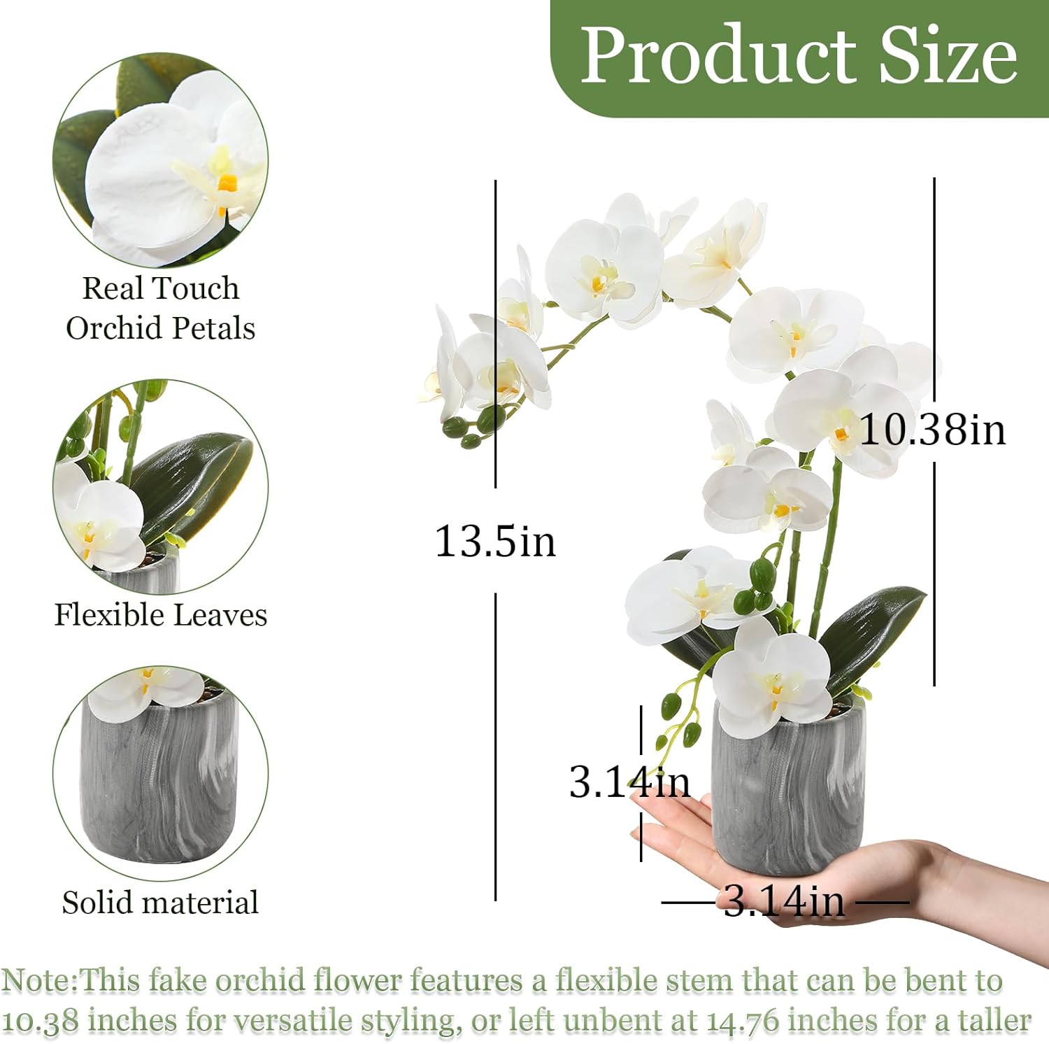 Fake Orchids in Pot, Bendable  - Home Bathroom Images ulasan dan harga