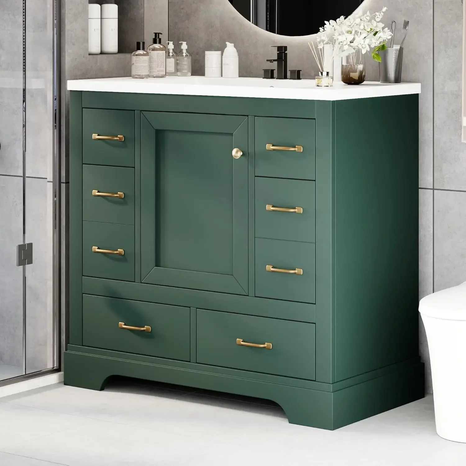 36in Bathroom Vanity Cabinet w - Home Bathroom Cabinets ulasan dan harga
