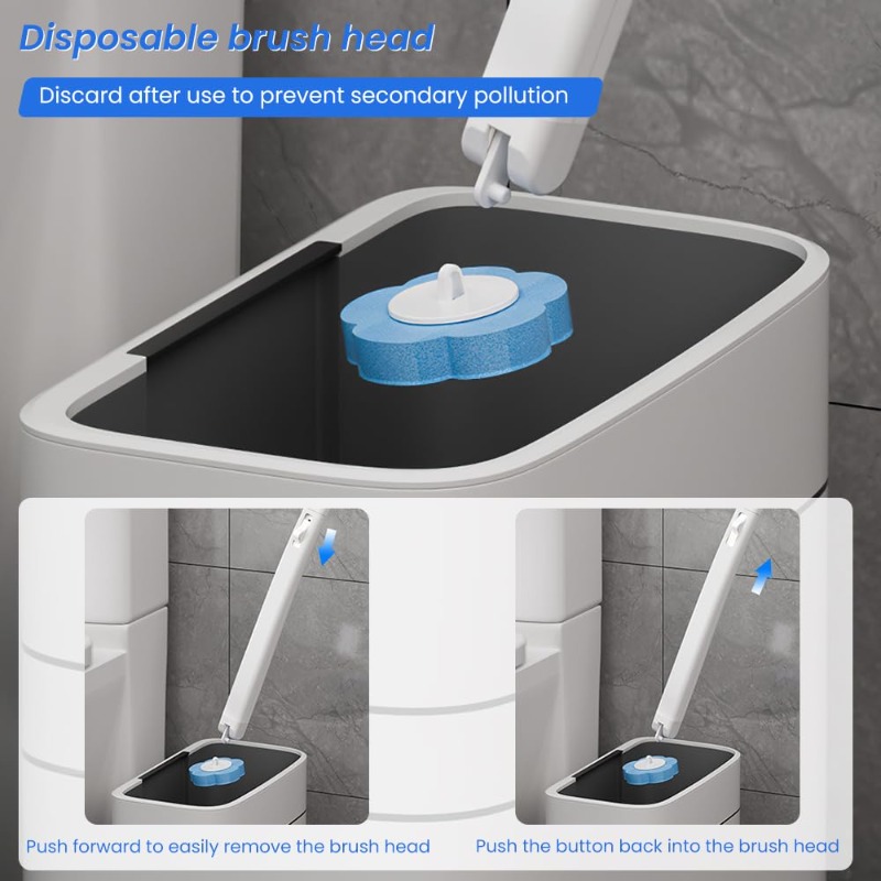 Disposable Toilet Brush Replac - Home Bathroom Cleaning Kit ulasan dan harga