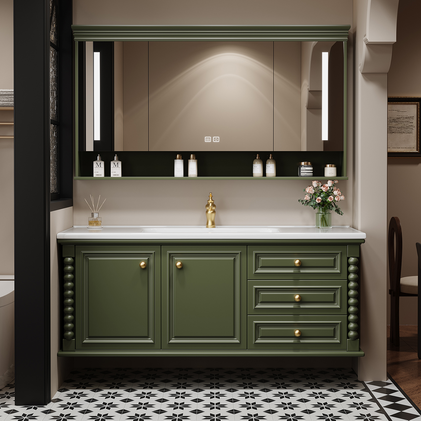 Storage Drawers Cupboard Toile - Home Bathroom Partition Wall ulasan dan harga