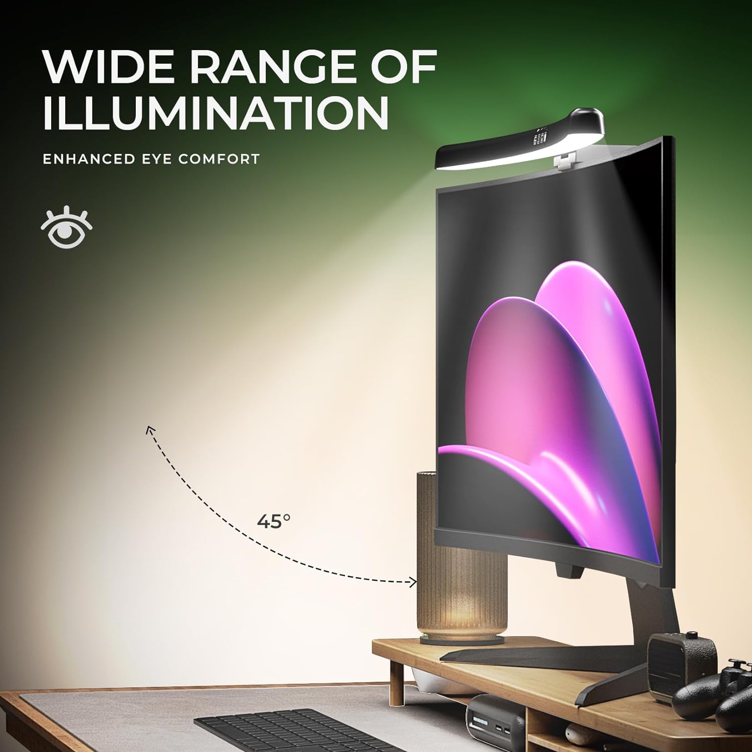 Curved Monitor Light Bar 3 Col - Home Bathroom Products ulasan dan harga