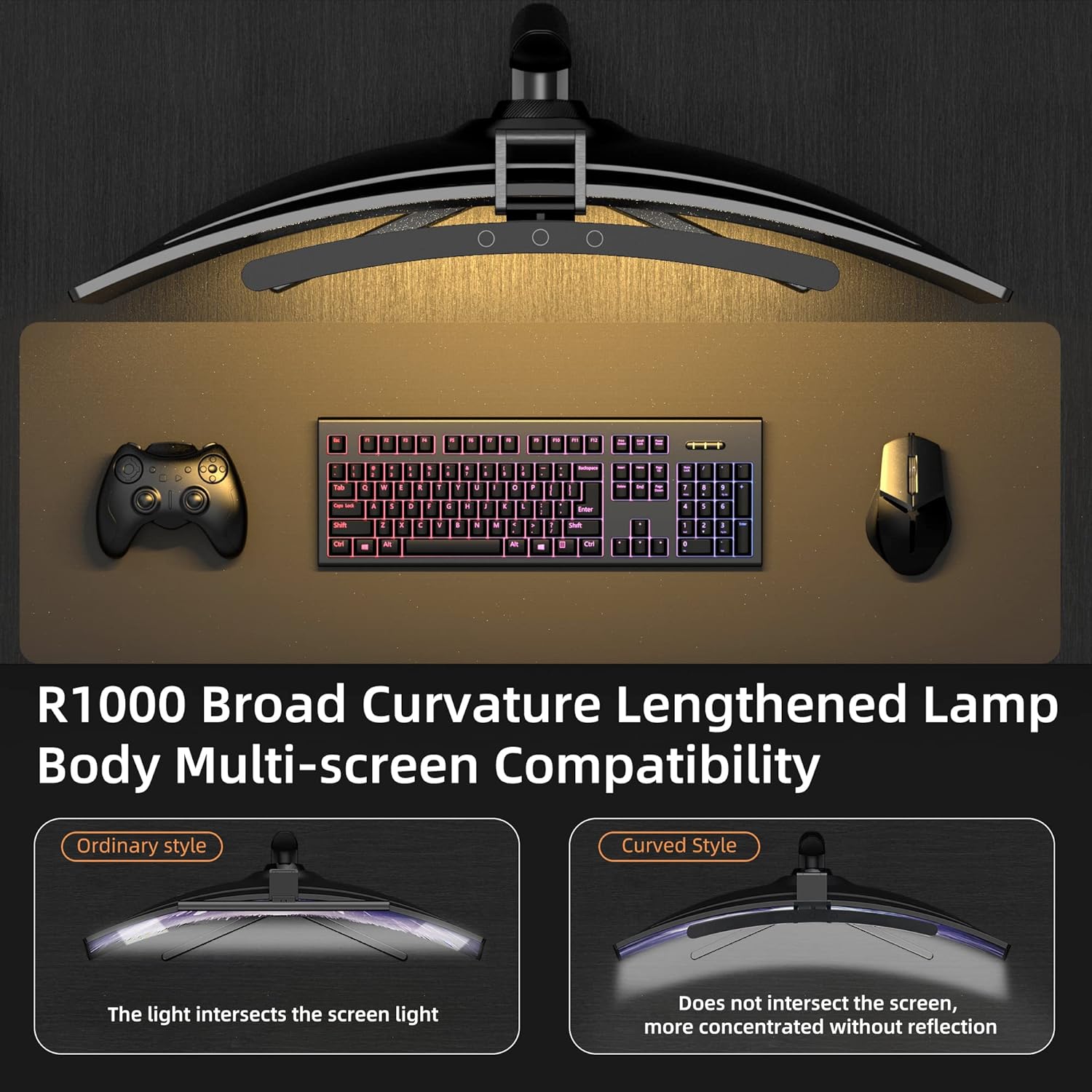 Curved Monitor Light Bar 3 Col - Home Bathroom Products ulasan dan harga