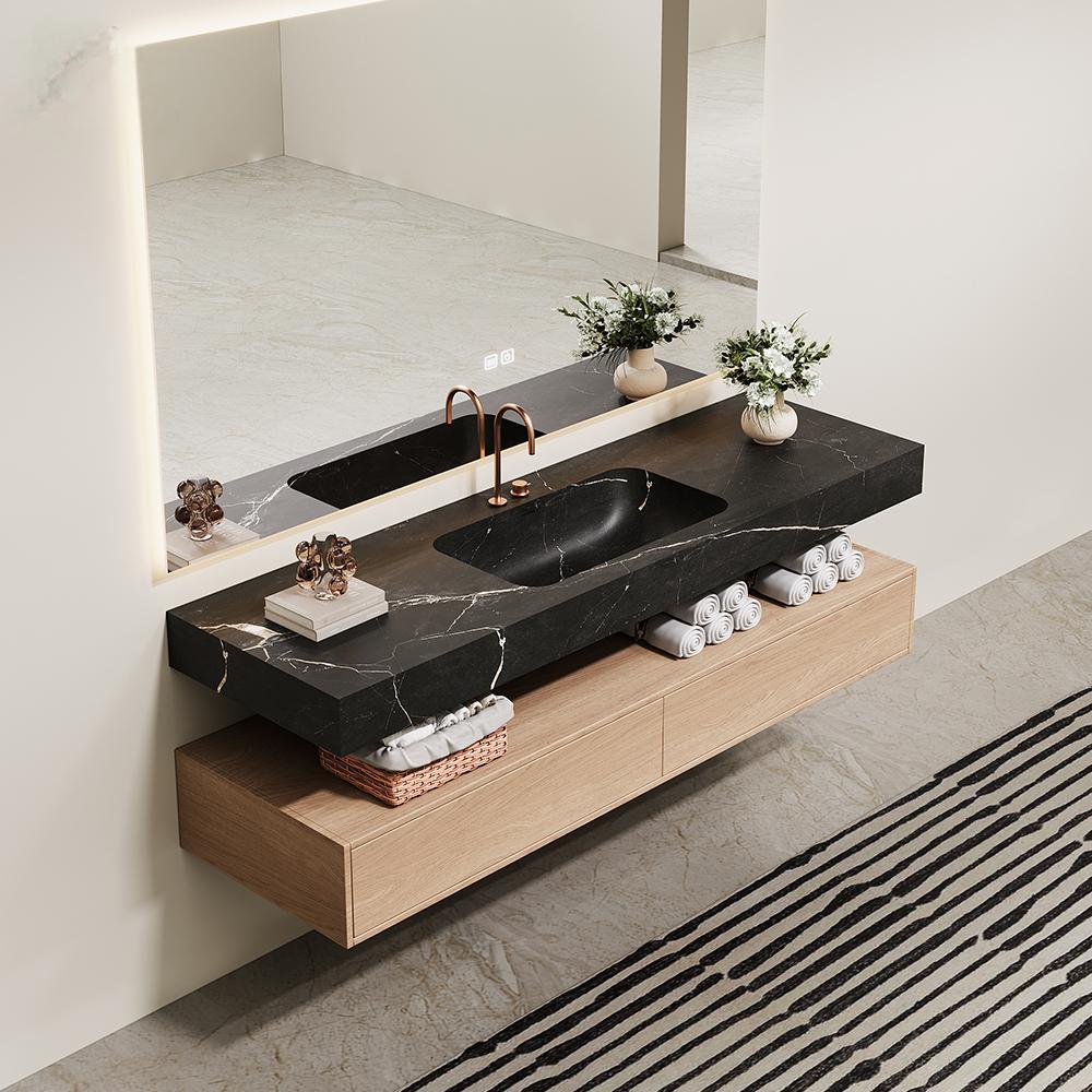 Black and white roots Luxury S - Home Living Bathroom Vanity ulasan dan harga