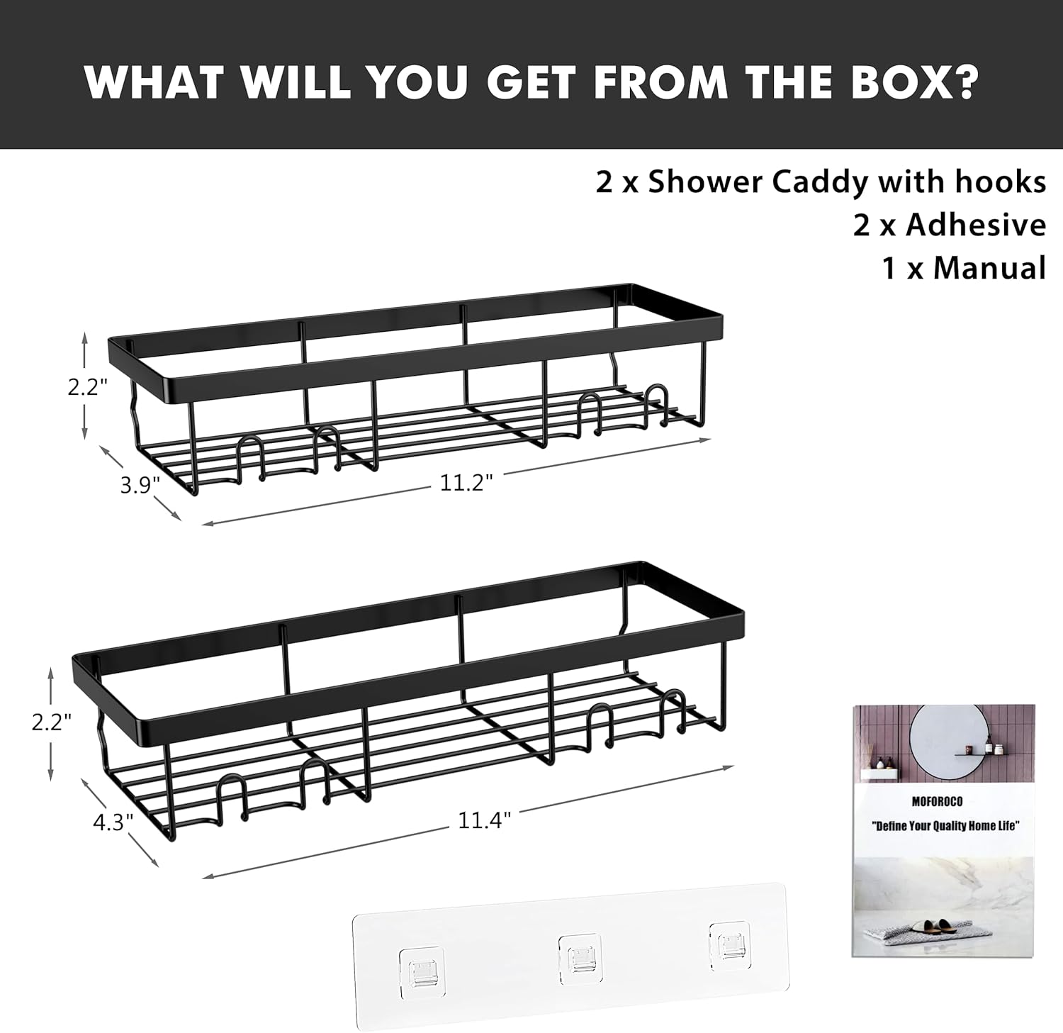 Moforoco Shower Caddy Shelf Or - Home Essentials Bathroom Organizer ulasan dan harga