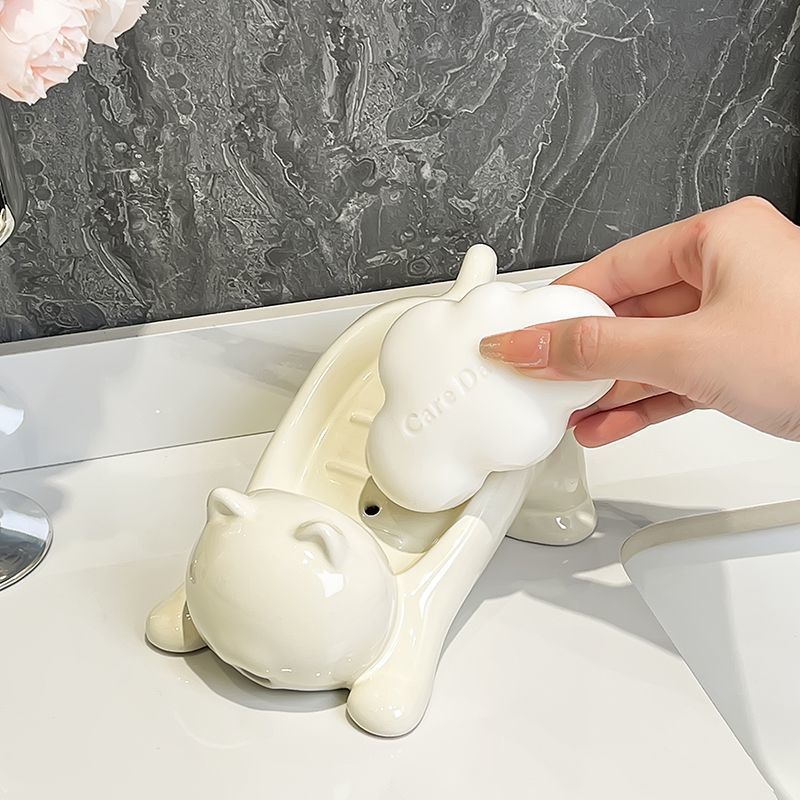 Cute Cat Drain Soap Holder Con - Home Center Bathroom Accessories ulasan dan harga