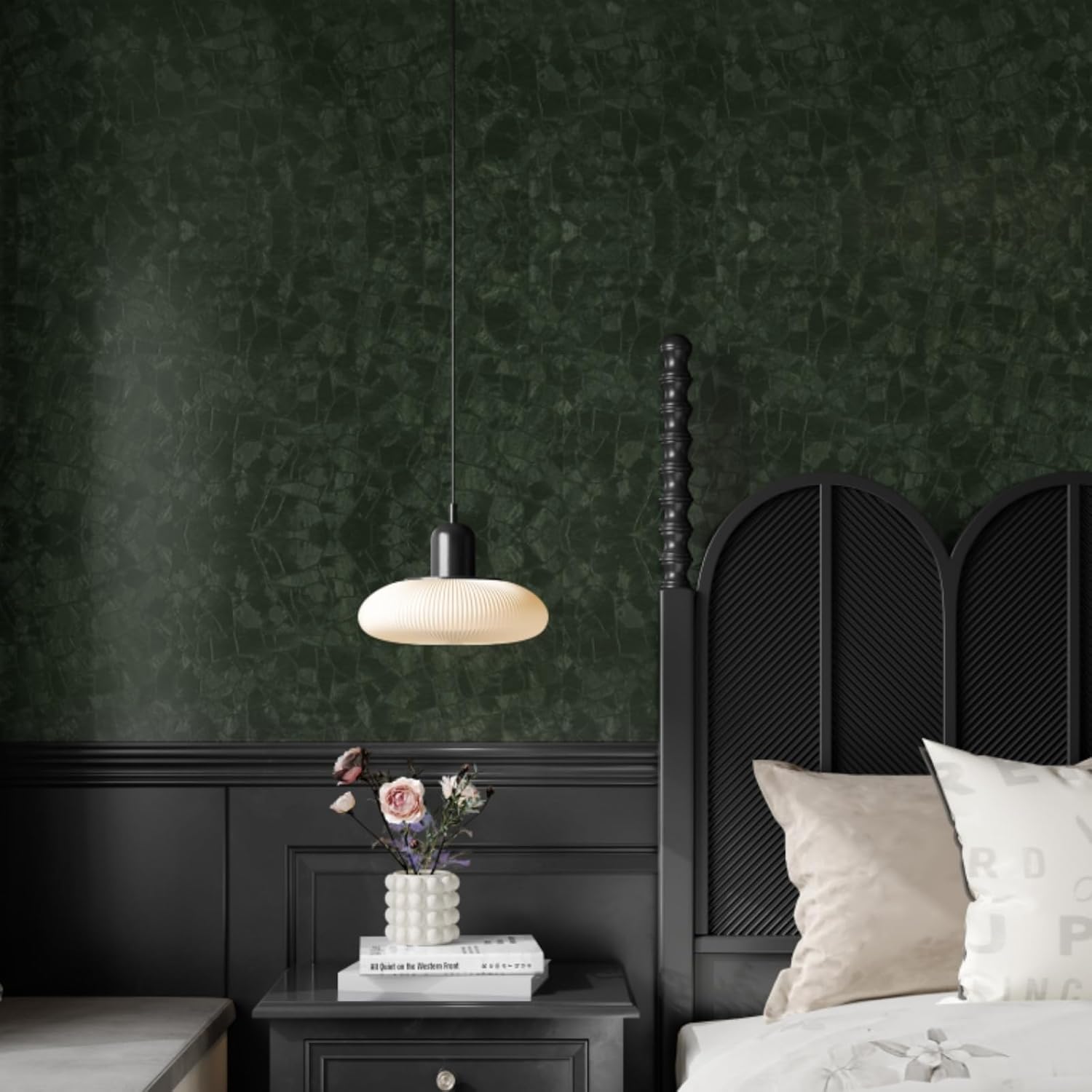 Dark Green Peel and Stick Wall - Home Bathroom Products ulasan dan harga