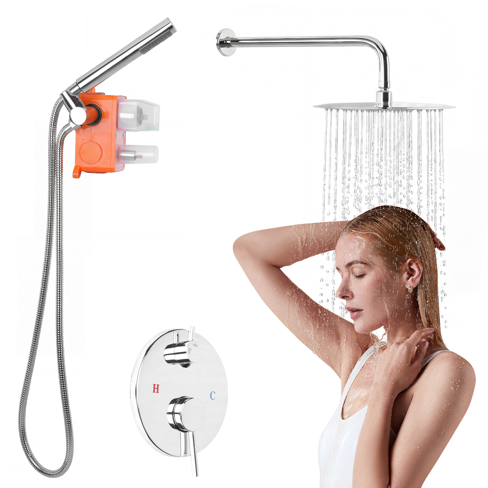Ceiling Rainfall Shower Head S - Home For Bathroom ulasan dan harga