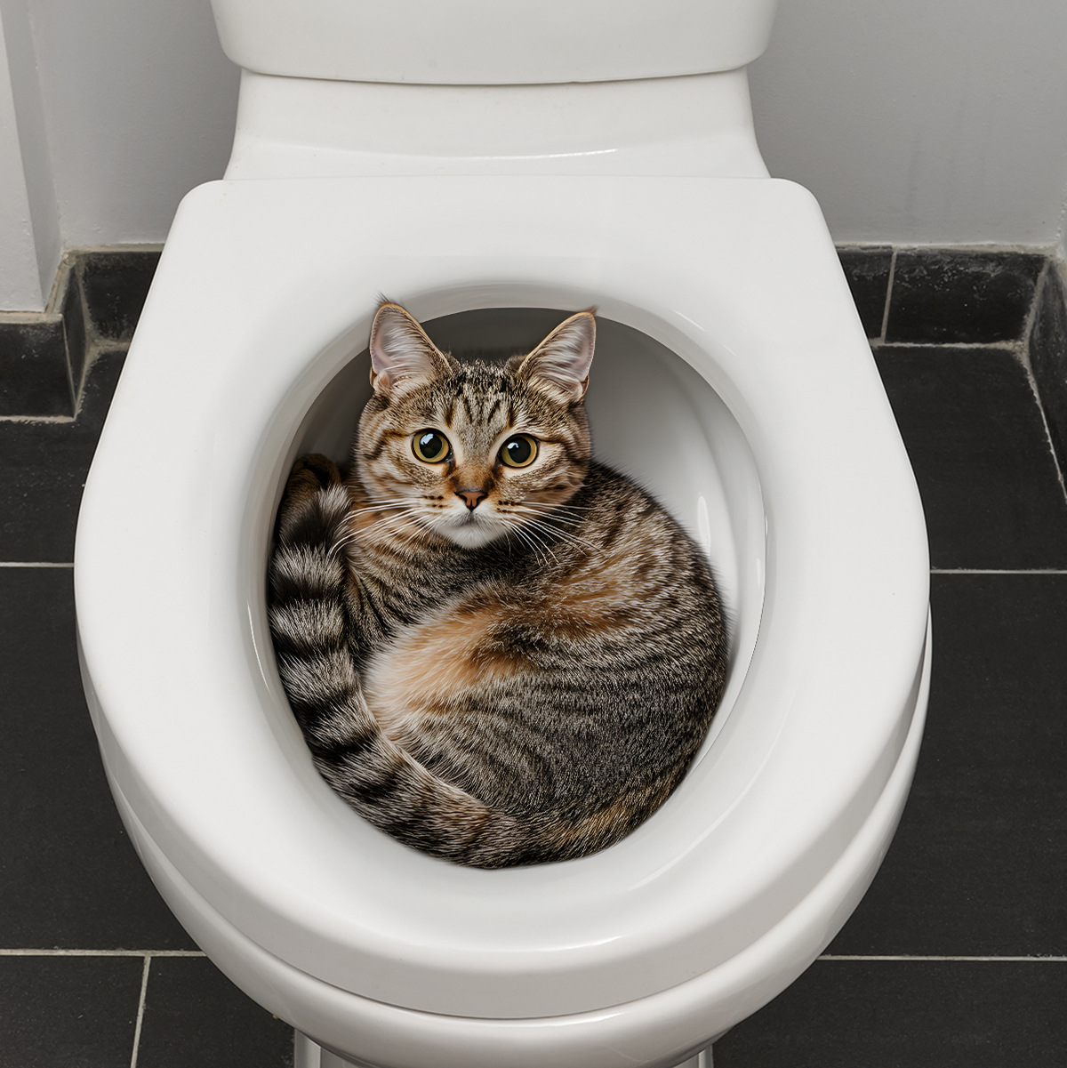3D Funny Cat Toilet Sticker Ba - Home Center Bathroom Accessories ulasan dan harga