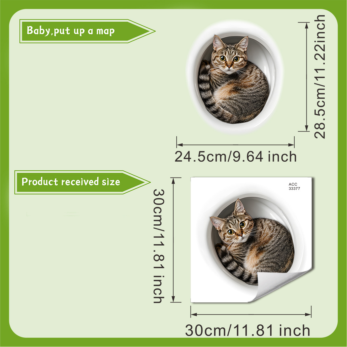 3D Funny Cat Toilet Sticker Ba - Home Center Bathroom Accessories ulasan dan harga