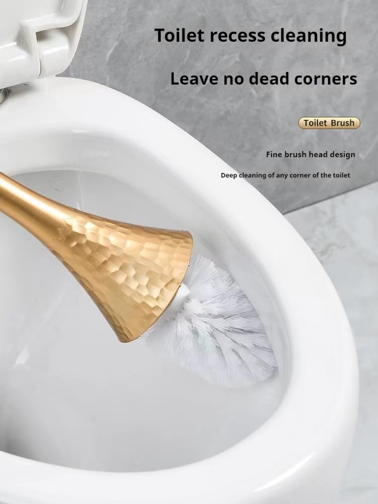 Luxury Gold Toilet Brush Set R - Home Bathroom Cleaning Kit ulasan dan harga