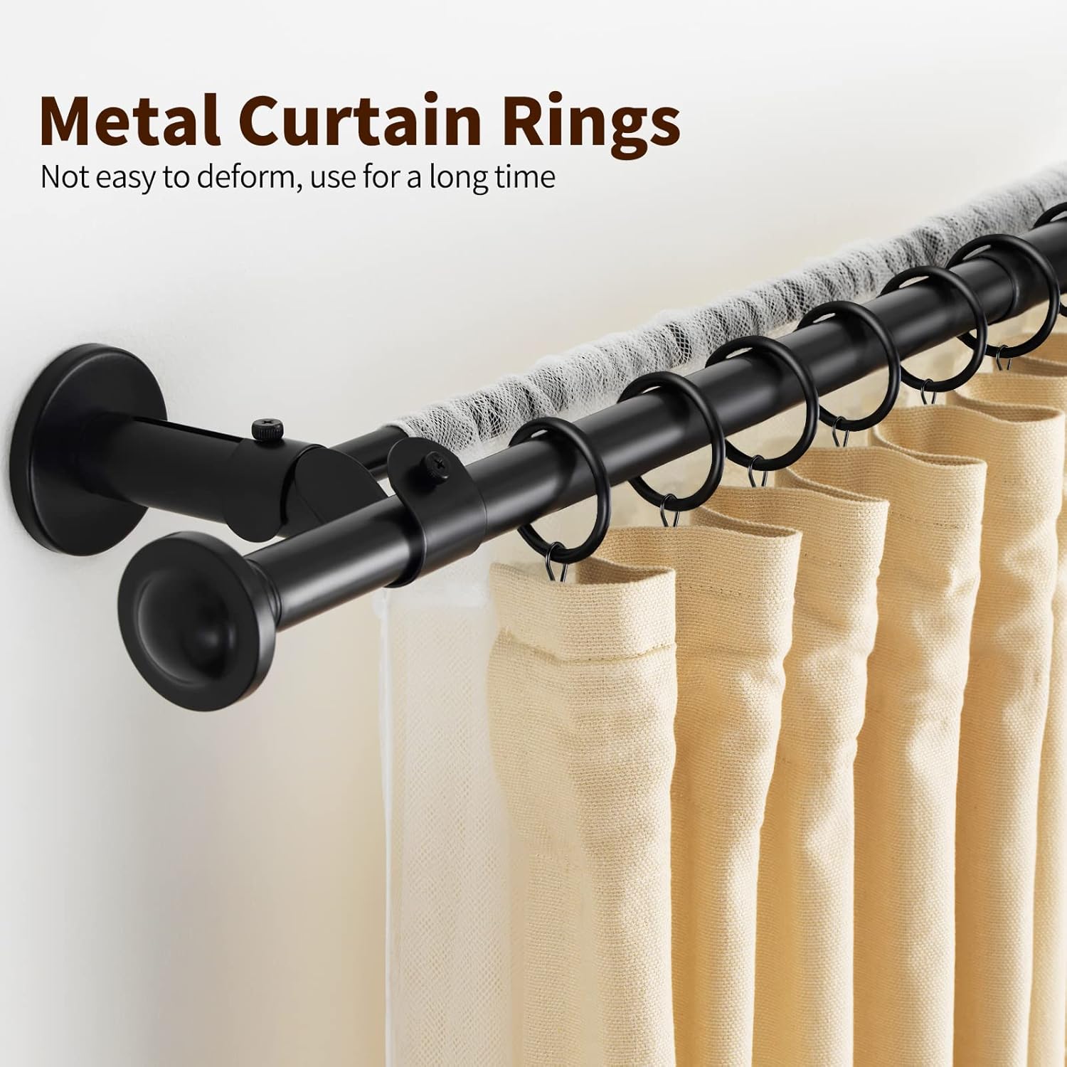 Metal Curtain Rod Clip with Ri - Home Center Bathroom Accessories ulasan dan harga
