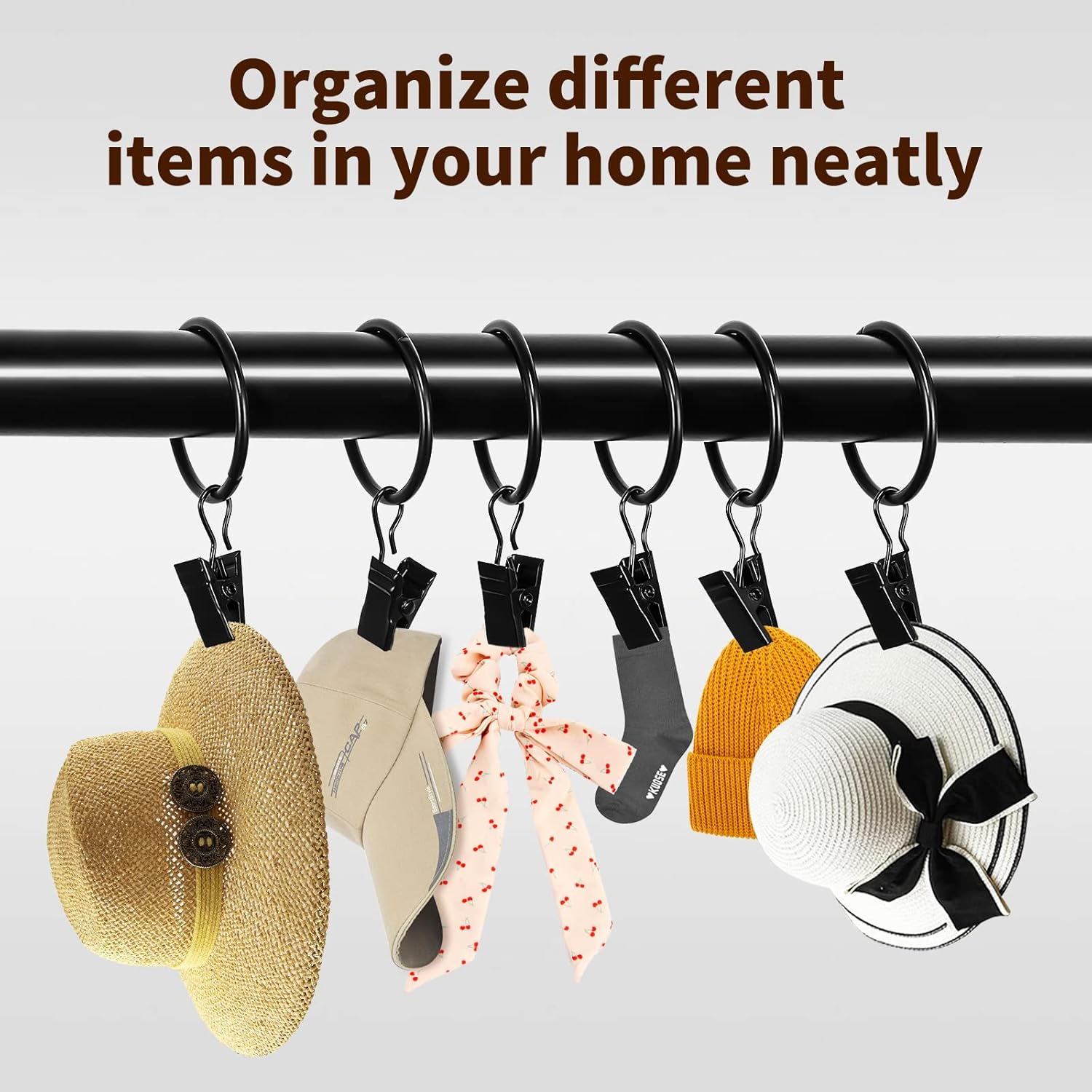 Metal Curtain Rod Clip with Ri - Home Center Bathroom Accessories ulasan dan harga