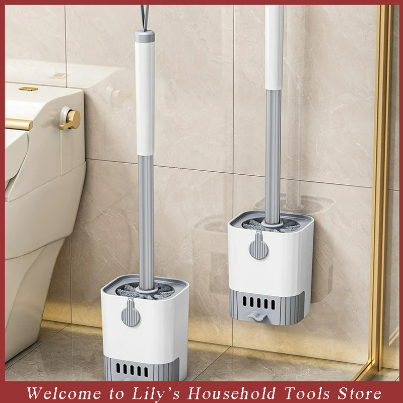 1 Set Toilet Brush With Holder - Home Bathroom Cleaning Kit ulasan dan harga