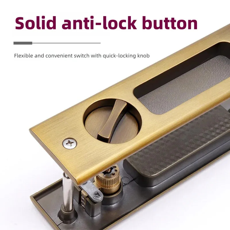Sliding Door Lock Black Indoor - Home Bathroom Fittings ulasan dan harga