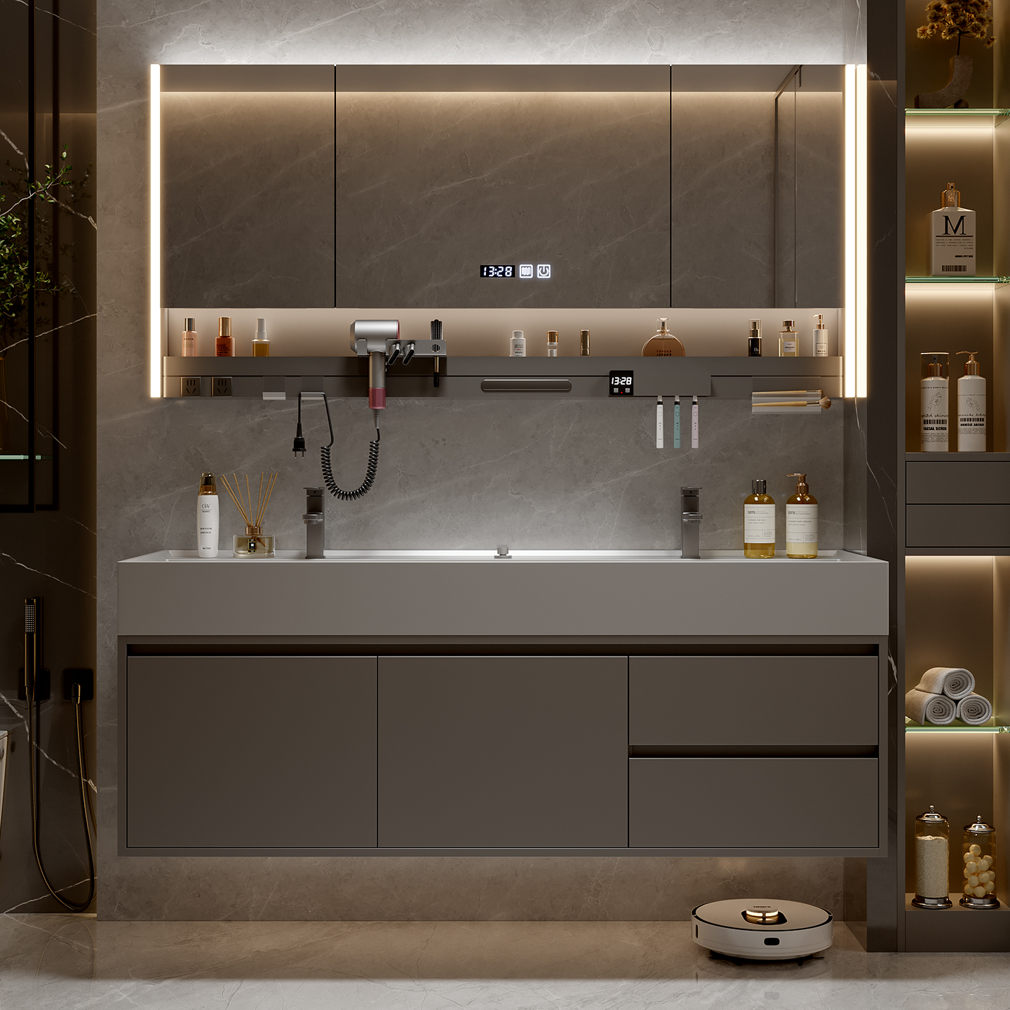 Drawers Paper Bathroom Cabinet - Home Bathroom Partition Wall ulasan dan harga
