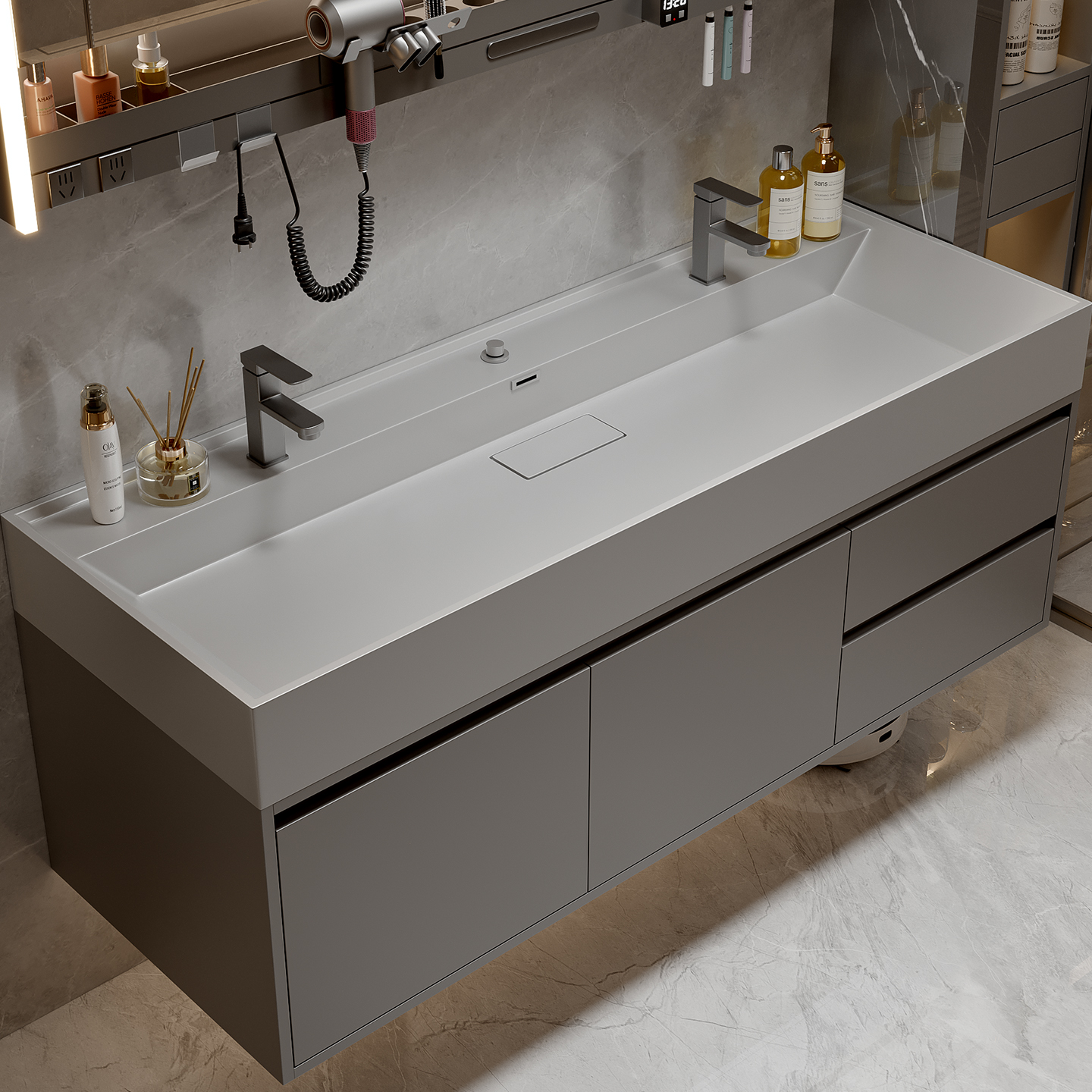Drawers Paper Bathroom Cabinet - Home Bathroom Partition Wall ulasan dan harga