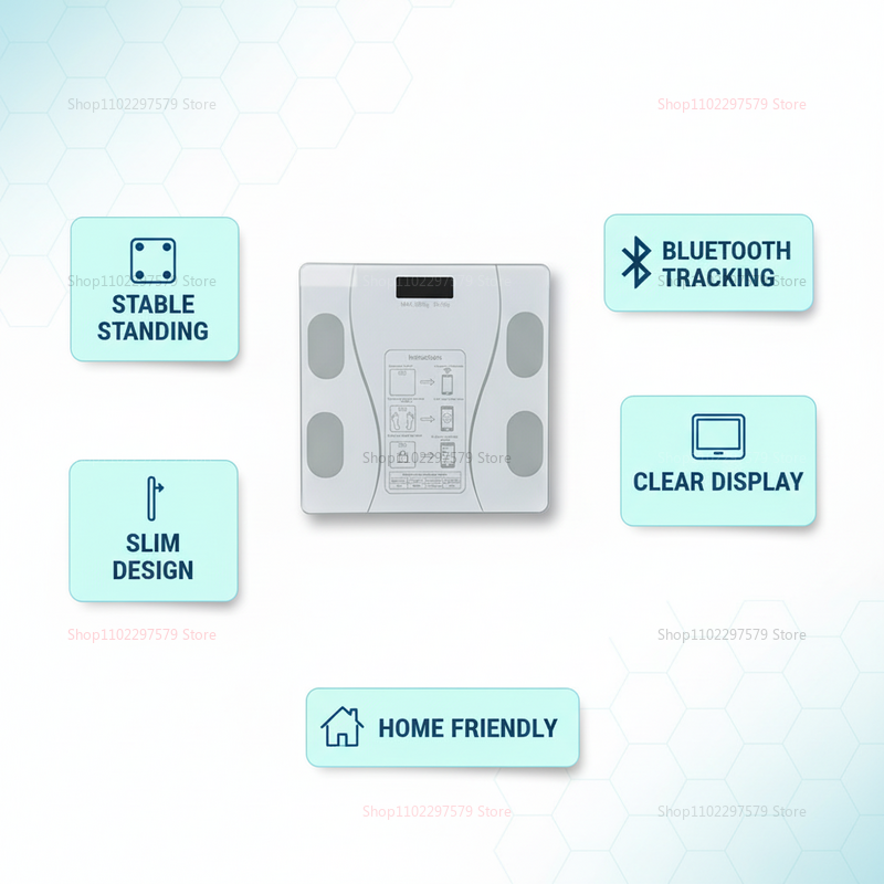 Bluetooth Body Fat Scale Smart - Home Bathroom Scales ulasan dan harga