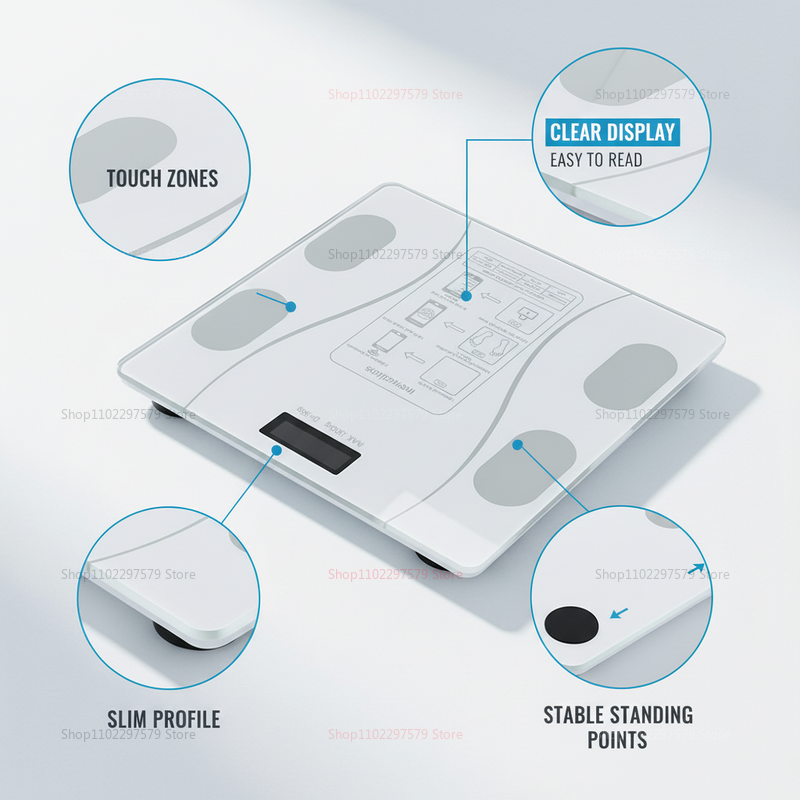 Bluetooth Body Fat Scale Smart - Home Bathroom Scales ulasan dan harga