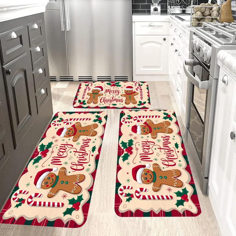 VIKAMA Cartoon Gingerbread Man - Home Bathroom Rugs ulasan dan harga