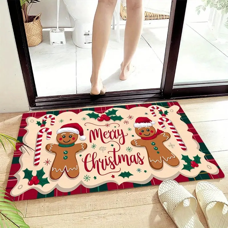 VIKAMA Cartoon Gingerbread Man - Home Bathroom Rugs ulasan dan harga