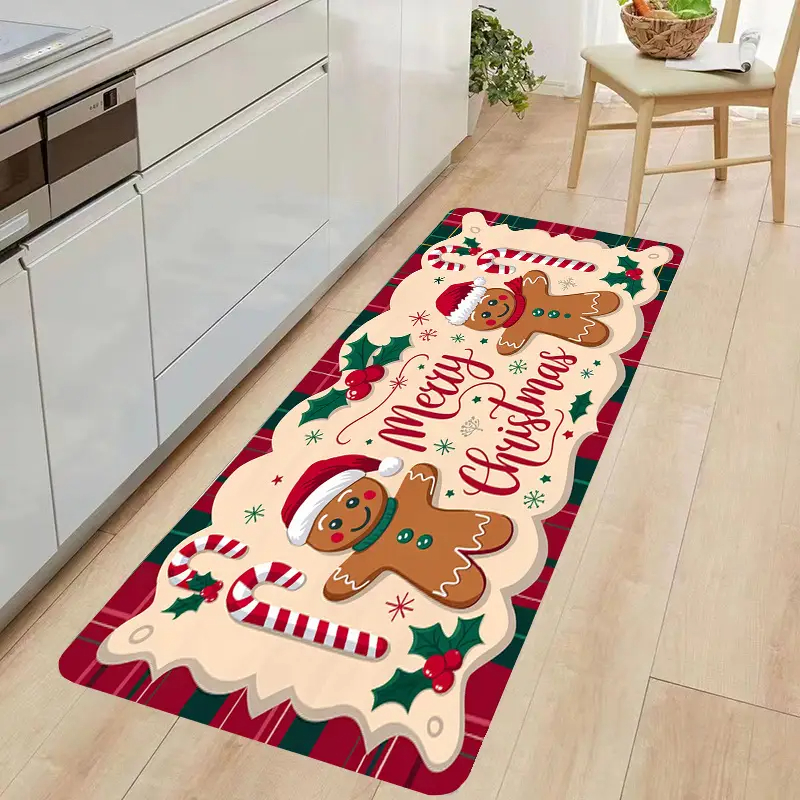 VIKAMA Cartoon Gingerbread Man - Home Bathroom Rugs ulasan dan harga