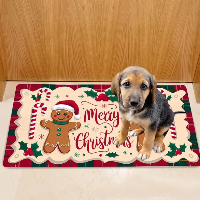 VIKAMA Cartoon Gingerbread Man - Home Bathroom Rugs ulasan dan harga