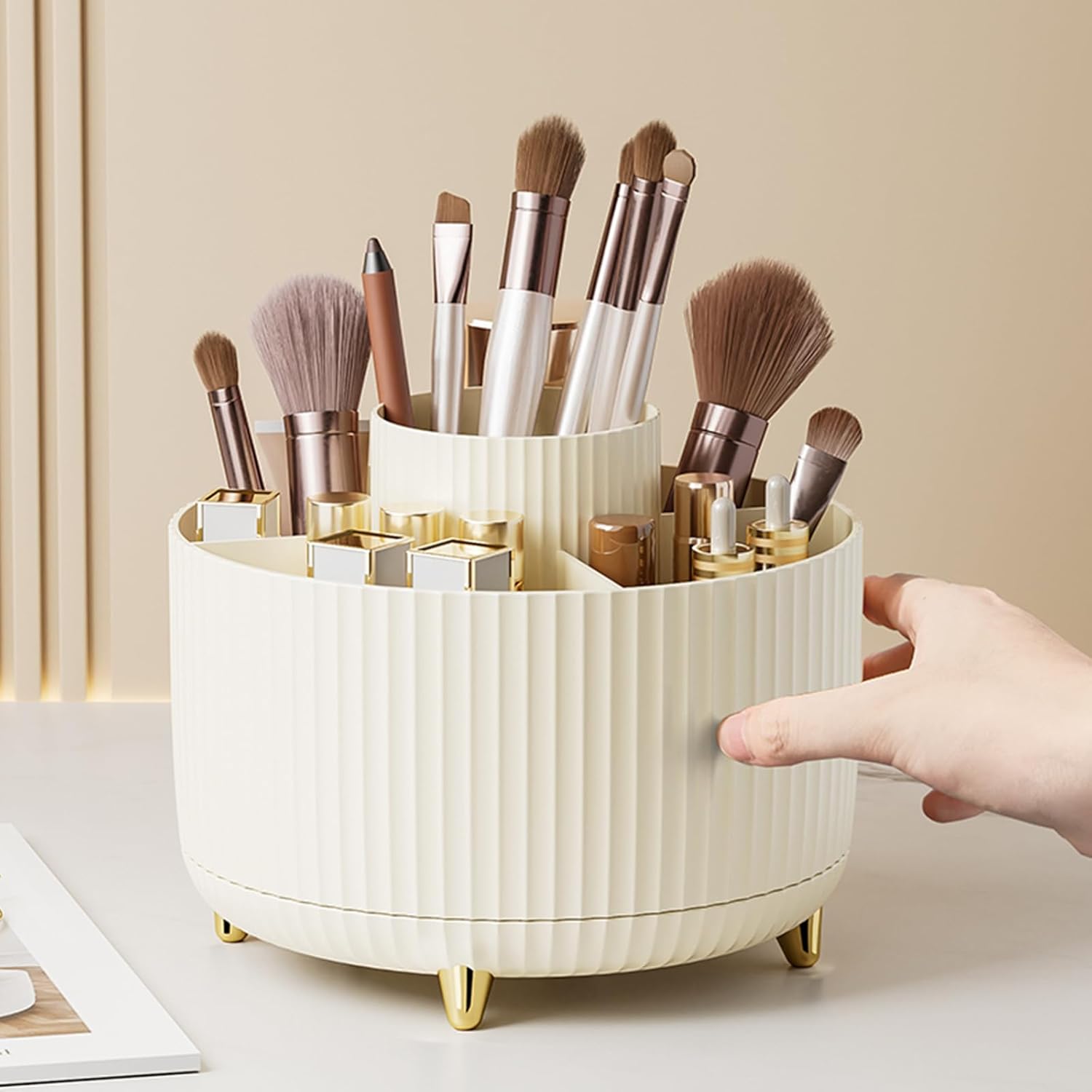 360° Rotating Makeup Cosmetic  - Home Bathroom Organizer ulasan dan harga