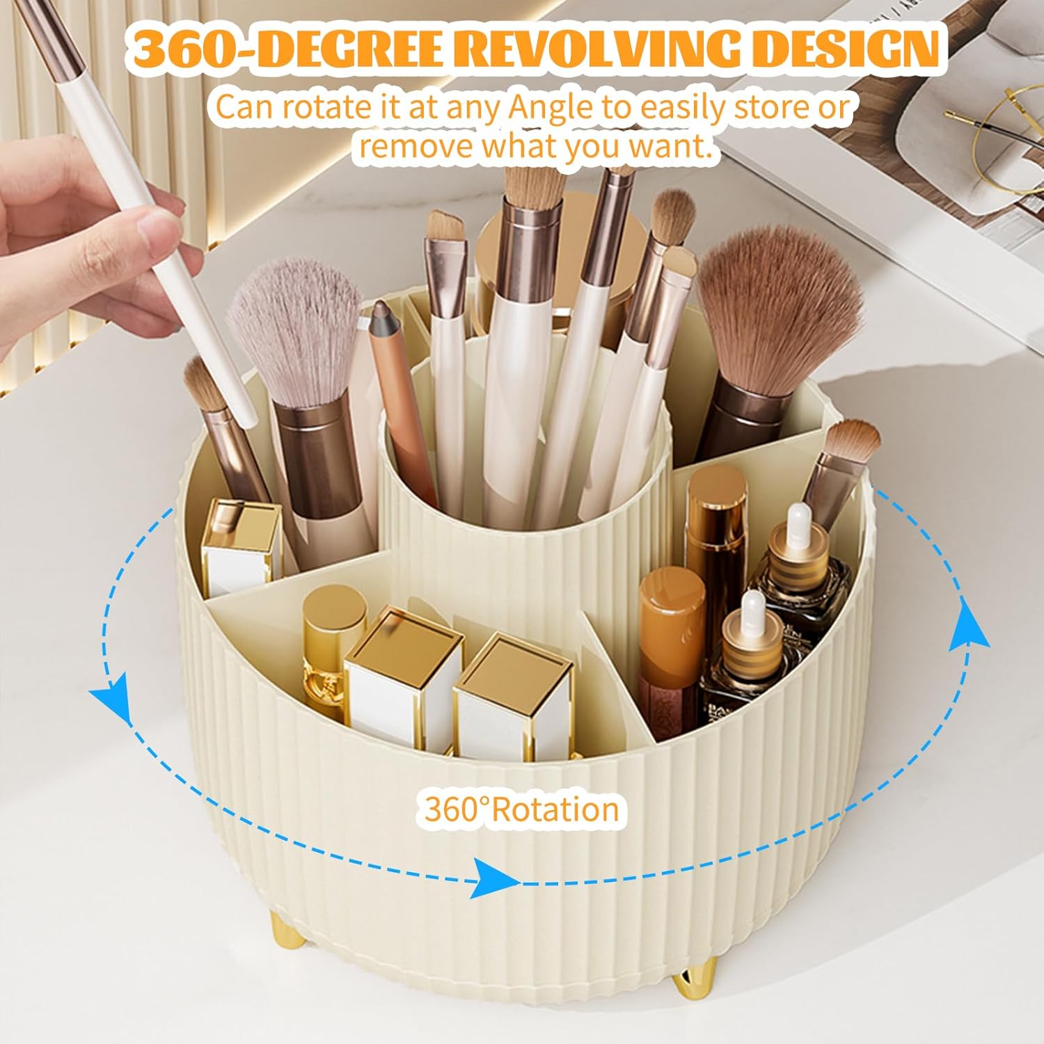 360° Rotating Makeup Cosmetic  - Home Bathroom Organizer ulasan dan harga