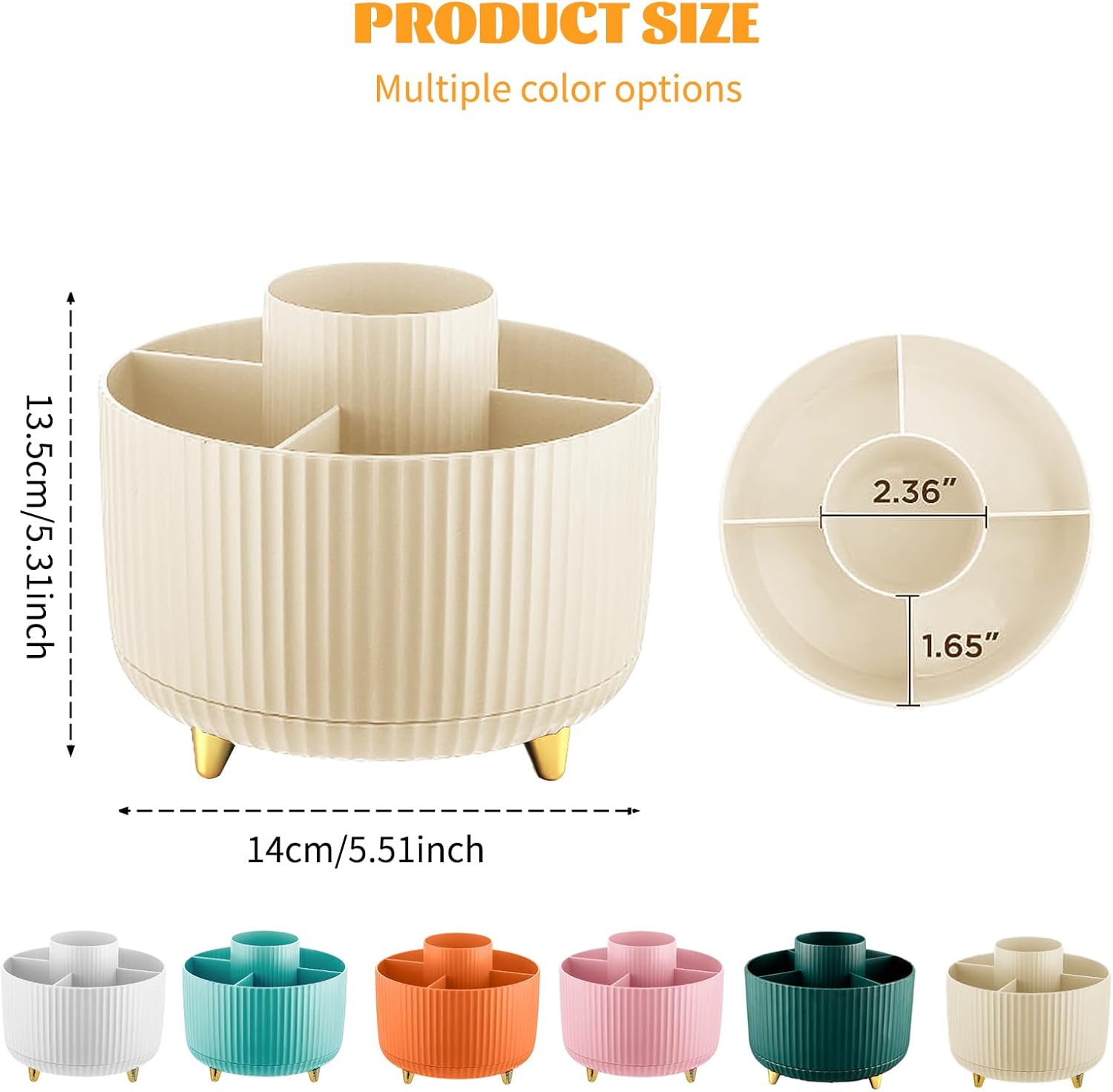 360° Rotating Makeup Cosmetic  - Home Bathroom Organizer ulasan dan harga